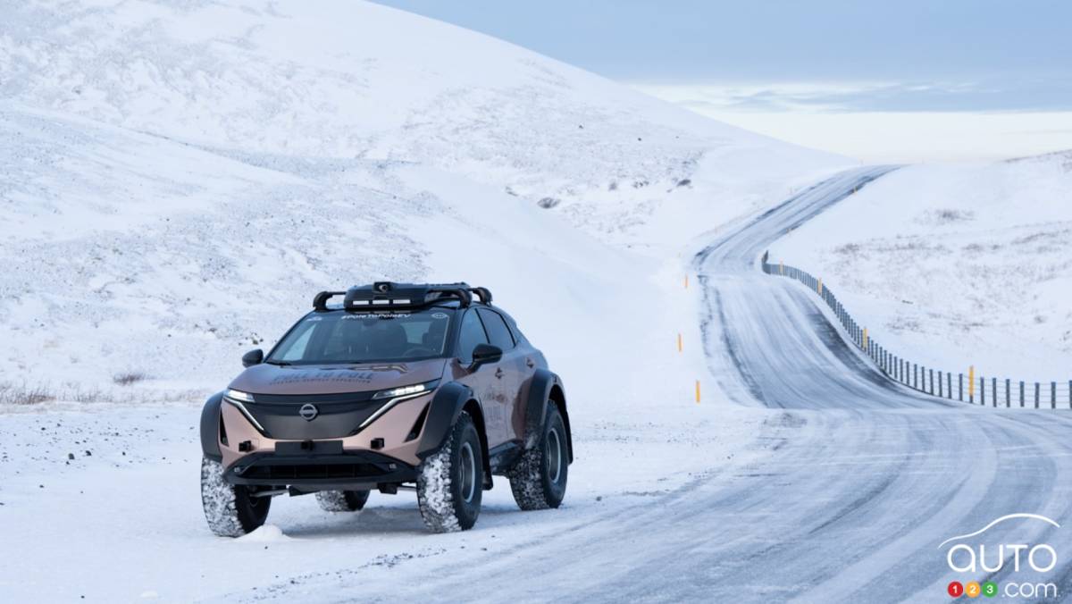Voici le Nissan Ariya qui tentera le trajet entre le pôle Nord et le pôle Sud